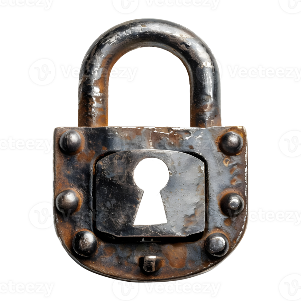 3D Rendering of a Padlock Transparent Background png