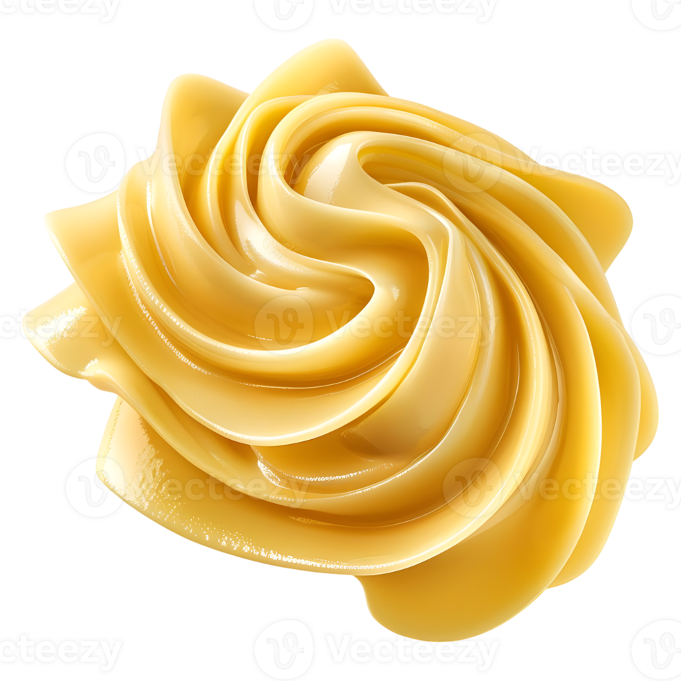 3D Rendering of a Yellow Butter on Transparent Background png