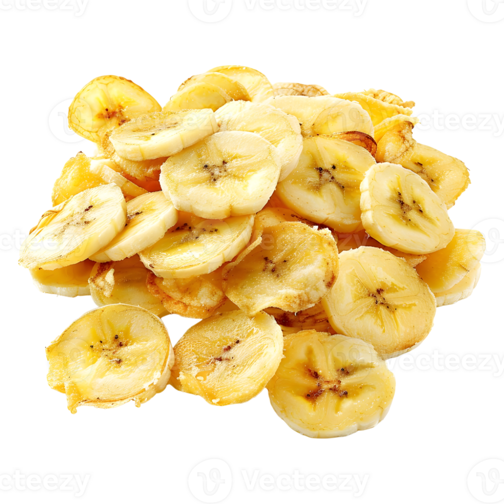 3D Rendering of a Banana Slices on Transparent Background png