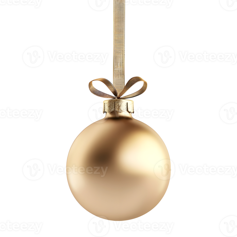 3D Rendering of a Christmas Bauble on Transparent Background png
