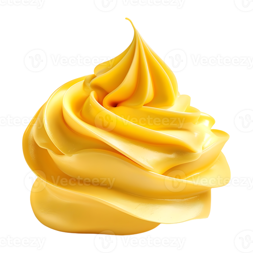 3D Rendering of a Yellow Butter on Transparent Background png