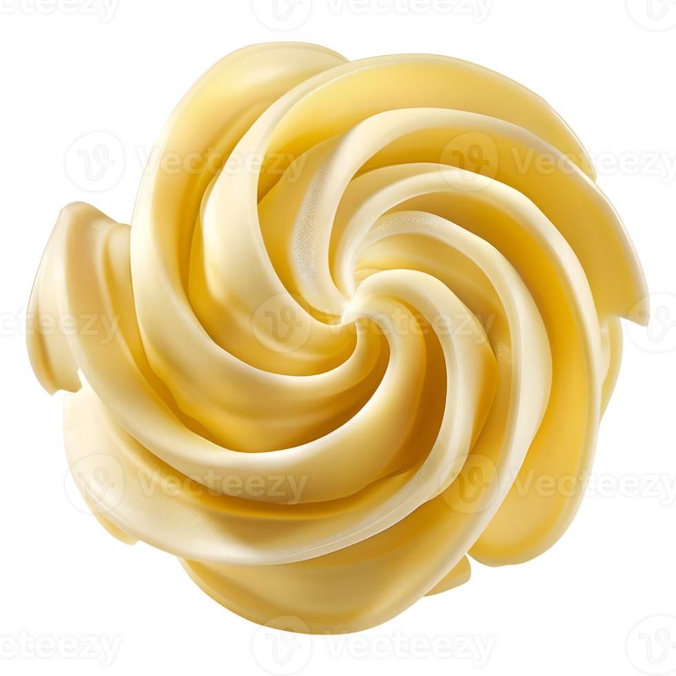 3D Rendering of a Yellow Butter on Transparent Background png