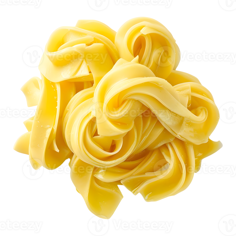 3D Rendering of a Yellow Butter on Transparent Background png