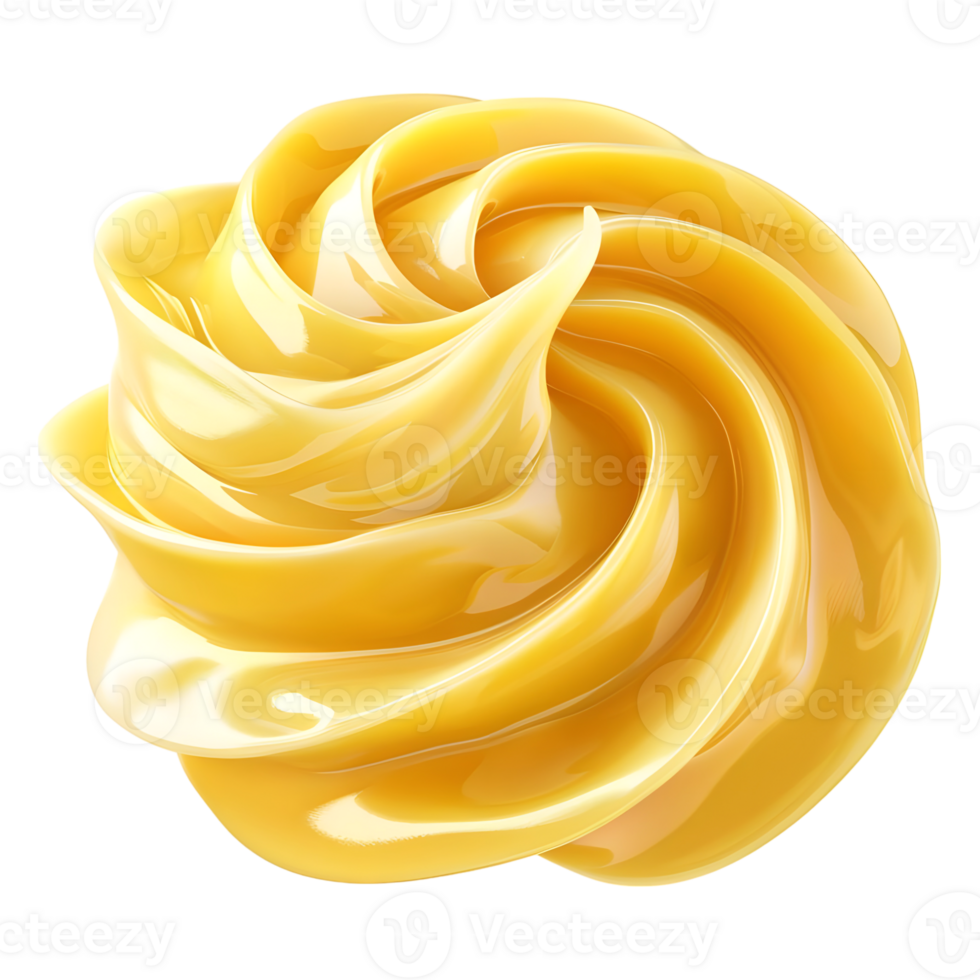 3D Rendering of a Yellow Butter on Transparent Background png