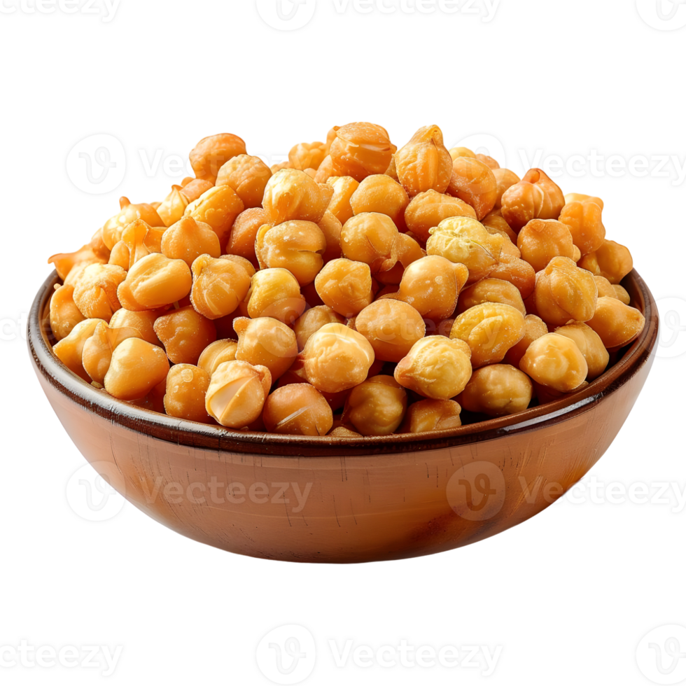 3D Rendering of a Chana Chaat in a Bowl on Transparent Background png