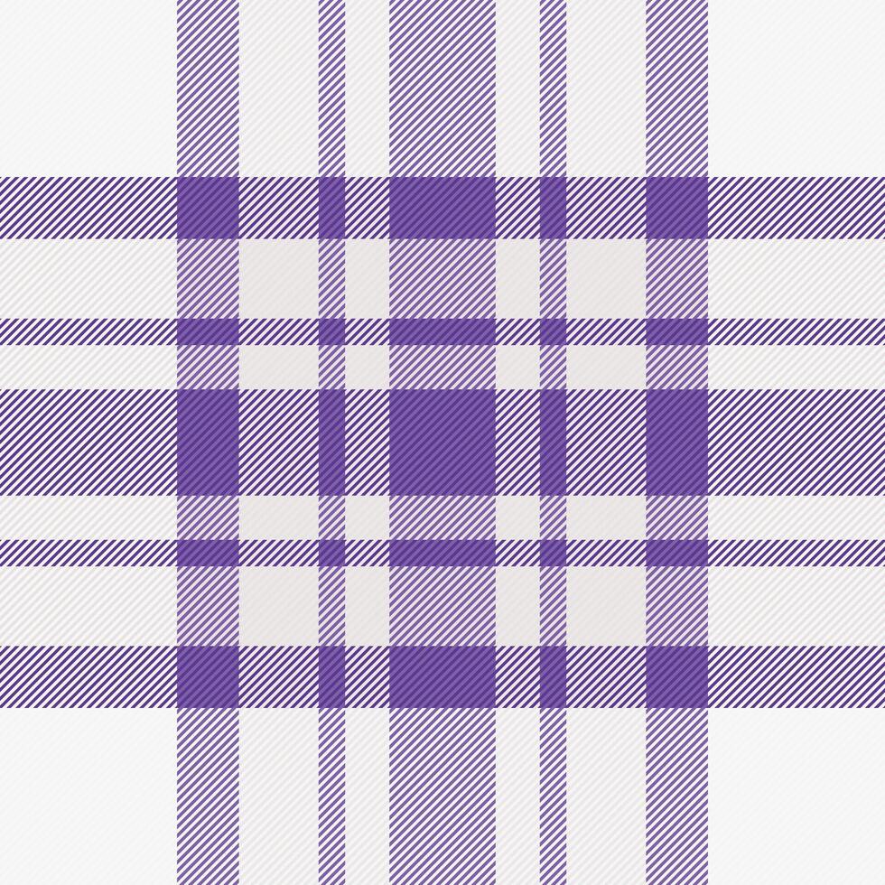 mejor tartán sin costura patrón, mejora textura tartán antecedentes. nostalgia tela textil cheque en blanco y Violeta colores. vector