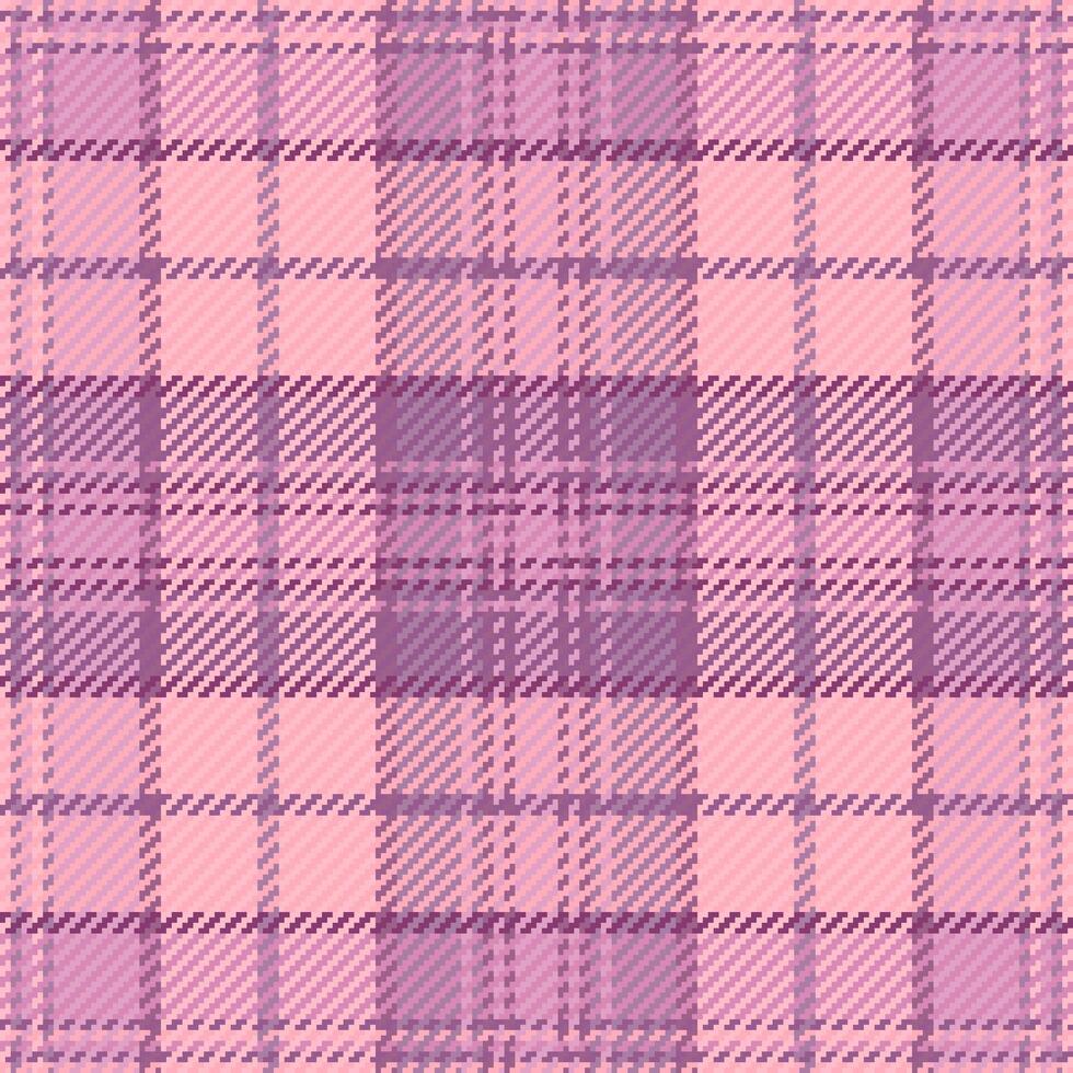 Customize textile fabric , back plaid pattern check. Swatch background texture seamless tartan in pink and red colors. vector