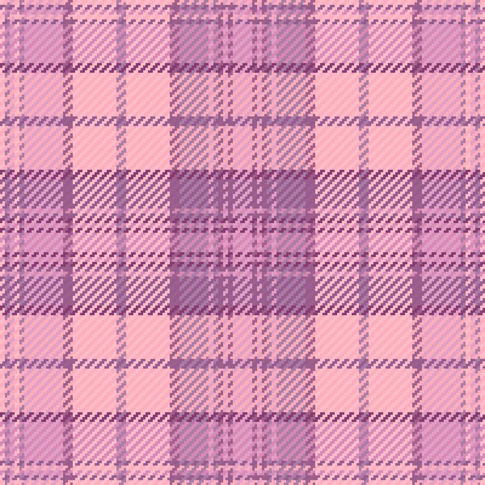 Customize textile fabric , back plaid pattern check. Swatch background texture seamless tartan in pink and red colors. vector