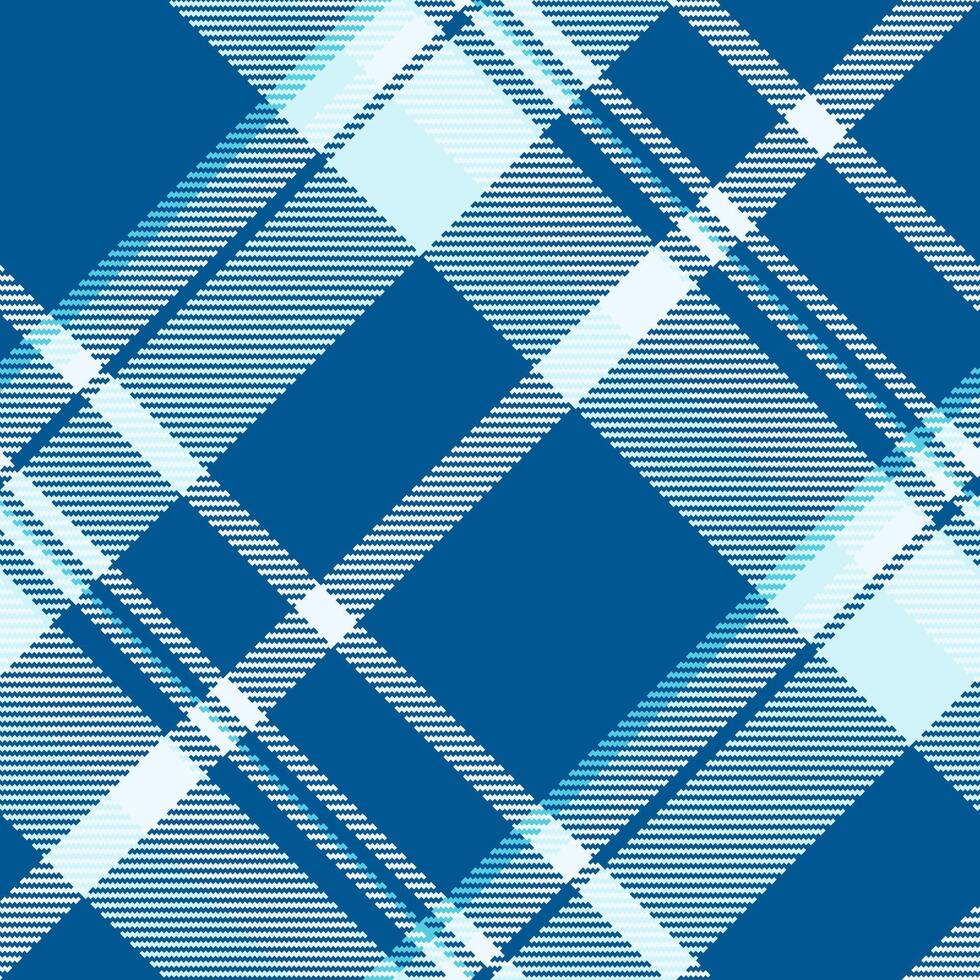 Seasonal texture check plaid, packaging fabric textile. Wear seamless pattern background tartan in cyan and light colors. vector