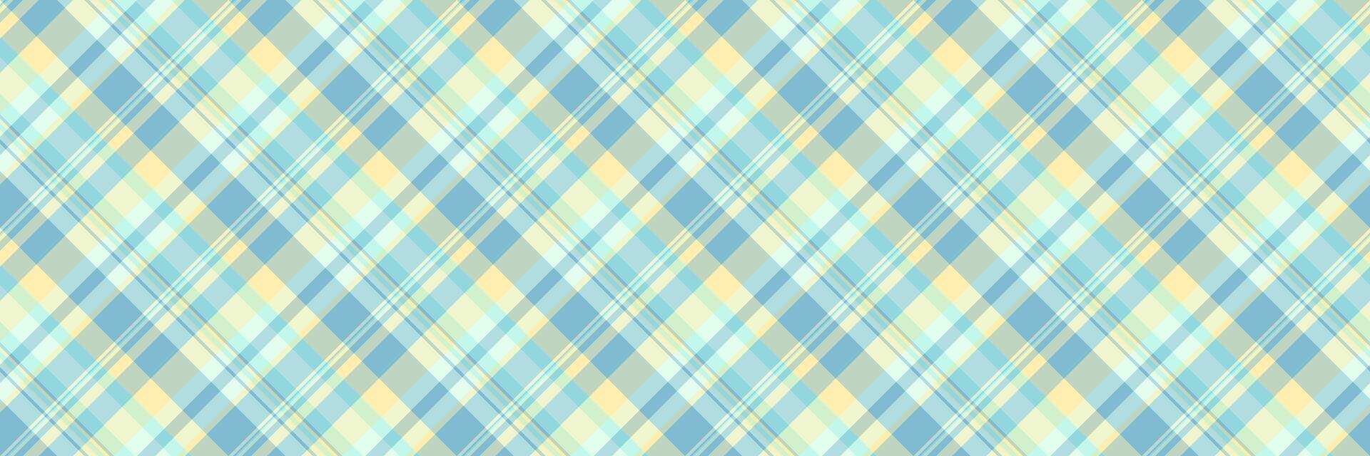 Dreamy background texture pattern, wide tartan textile seamless. Elegance fabric check plaid in light and cyan colors. vector