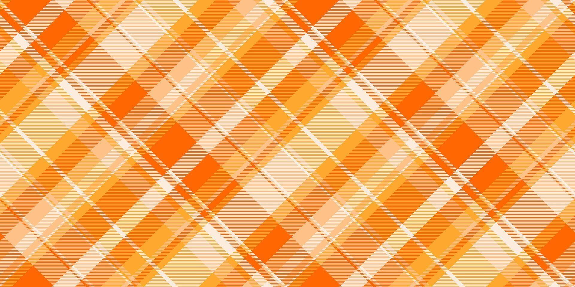 Sofa seamless textile plaid, ethnic texture pattern tartan. Mother background check fabric in bright and orange colors. vector