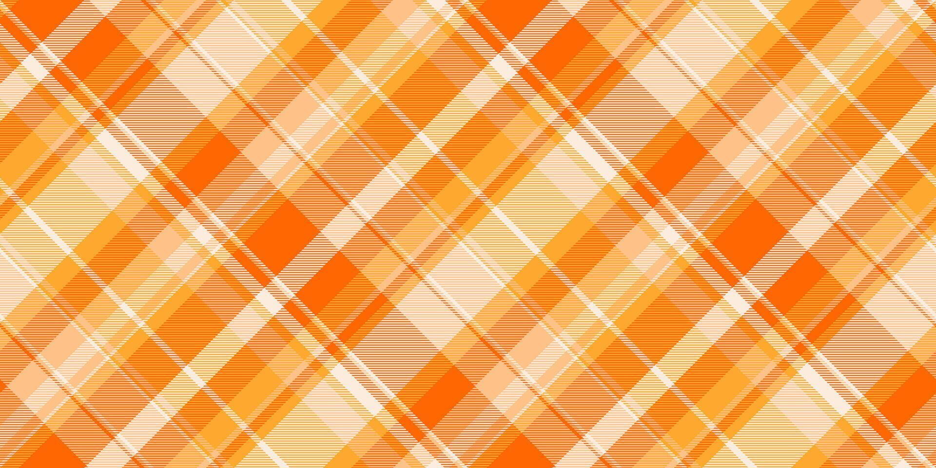 Sofa seamless textile plaid, ethnic texture pattern tartan. Mother background check fabric in bright and orange colors. vector