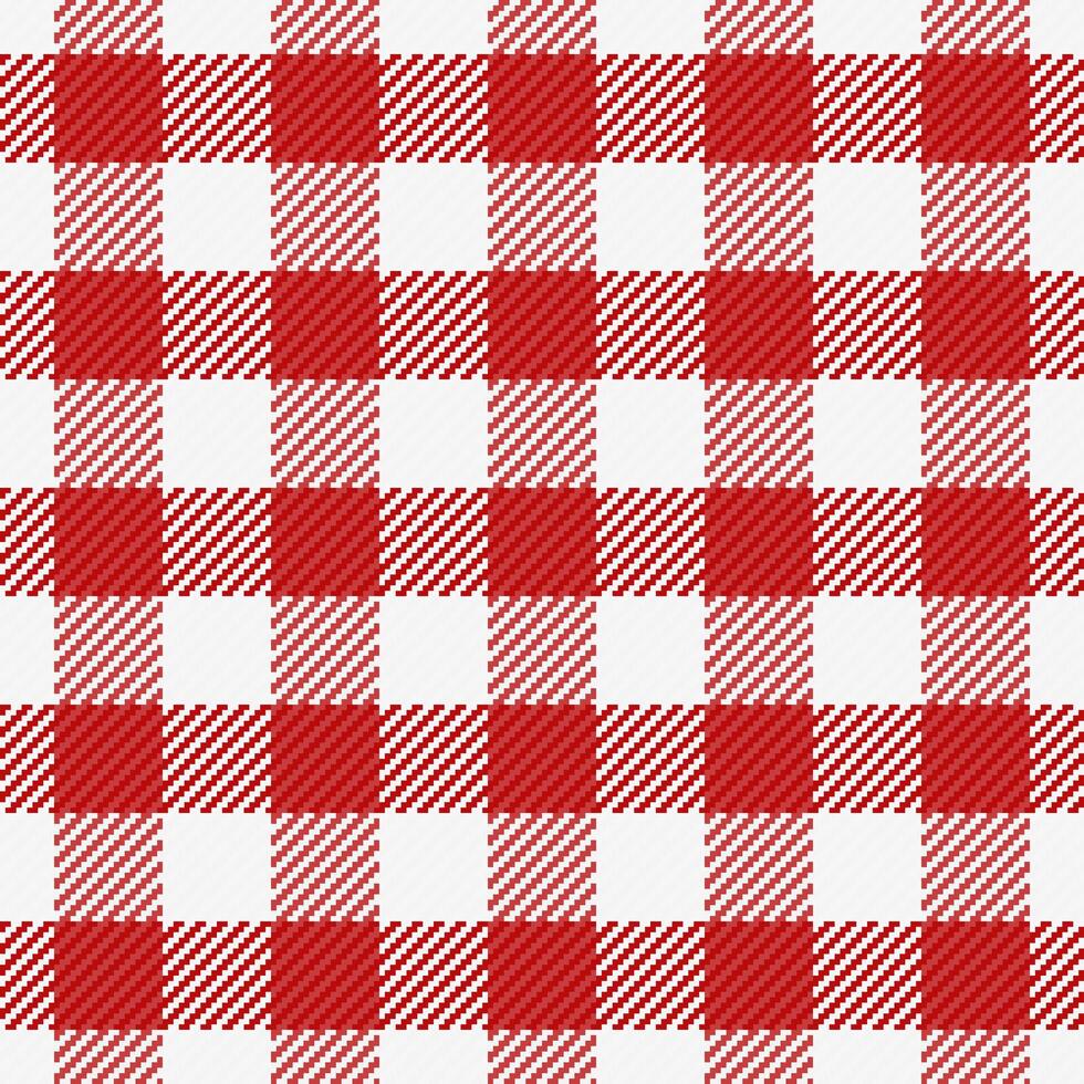 Occupation texture seamless background, hounds tooth check fabric textile. Kitchen tartan pattern plaid in red and white colors. vector