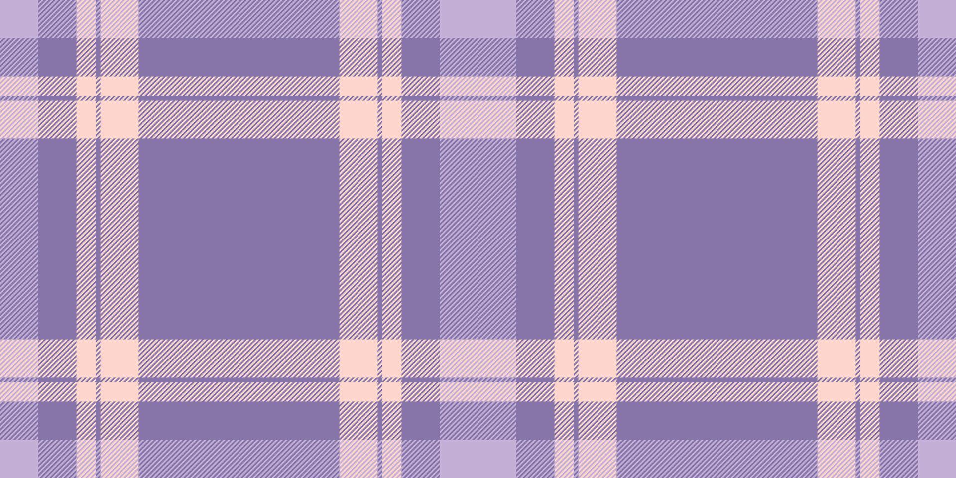 No people tartan texture fabric, stitched plaid textile. Stylish background check seamless pattern in light and indigo colors. vector