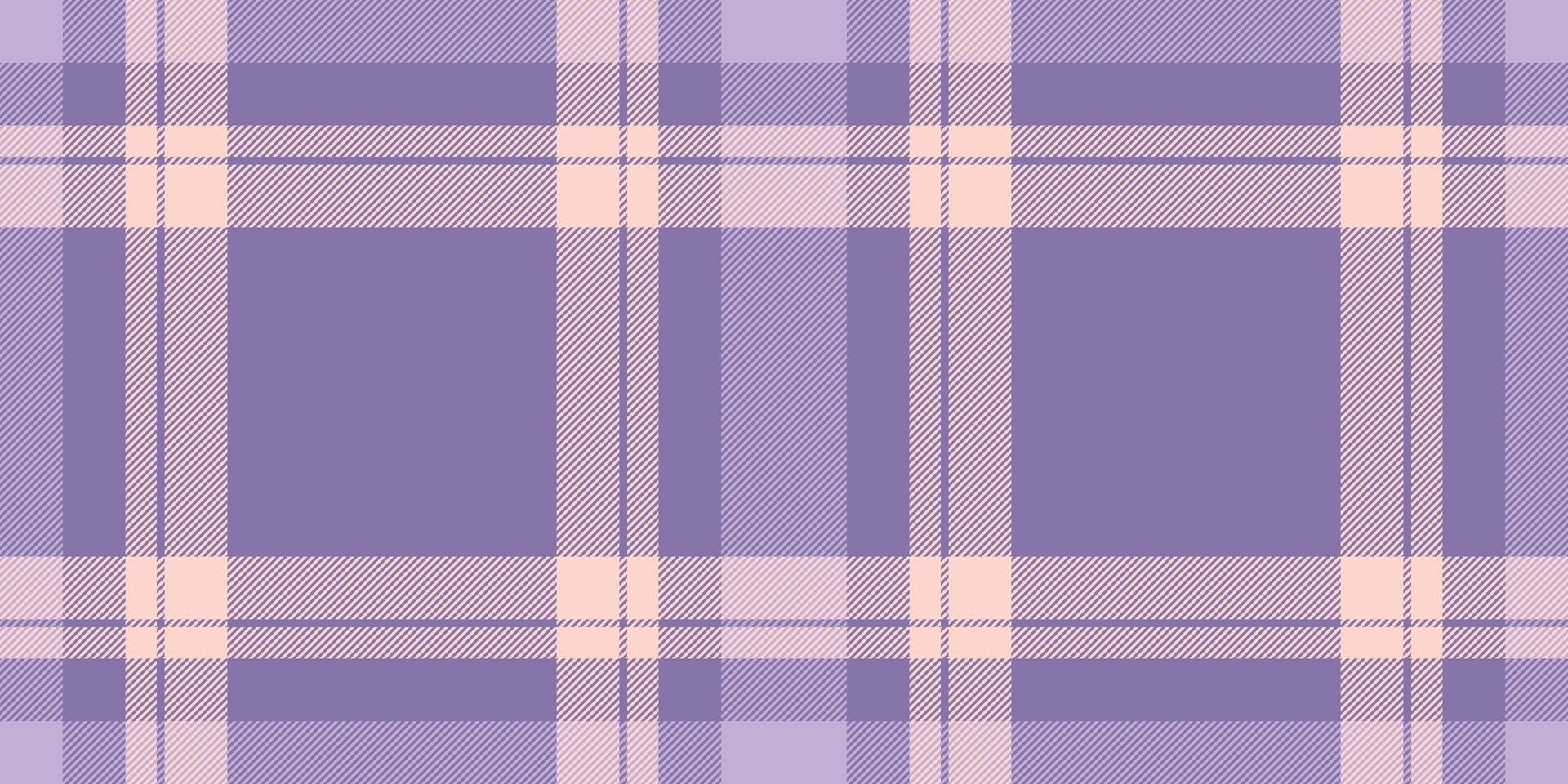 No people tartan texture fabric, stitched plaid textile. Stylish background check seamless pattern in light and indigo colors. vector