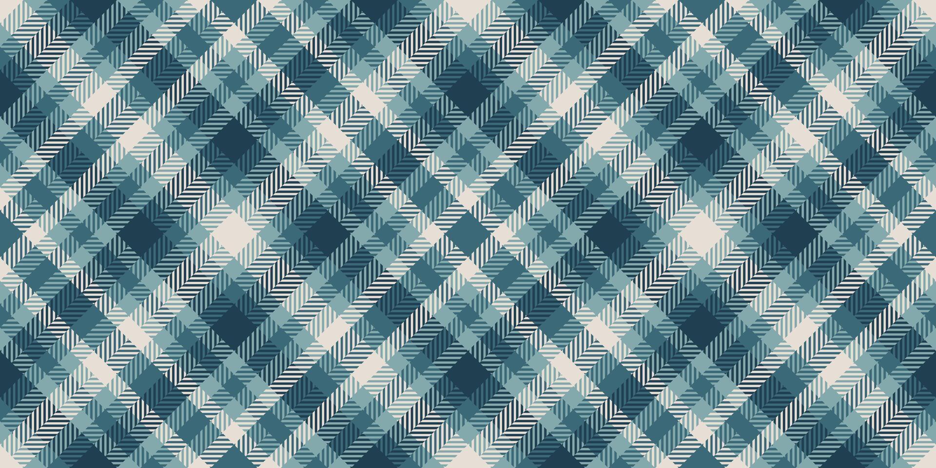 Greeting pattern background texture, christmas ornament fabric seamless . Curtain check plaid tartan textile in cyan and pastel colors. vector