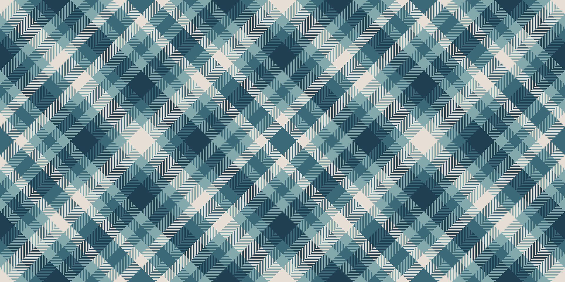 Greeting pattern background texture, christmas ornament fabric seamless . Curtain check plaid tartan textile in cyan and pastel colors. vector