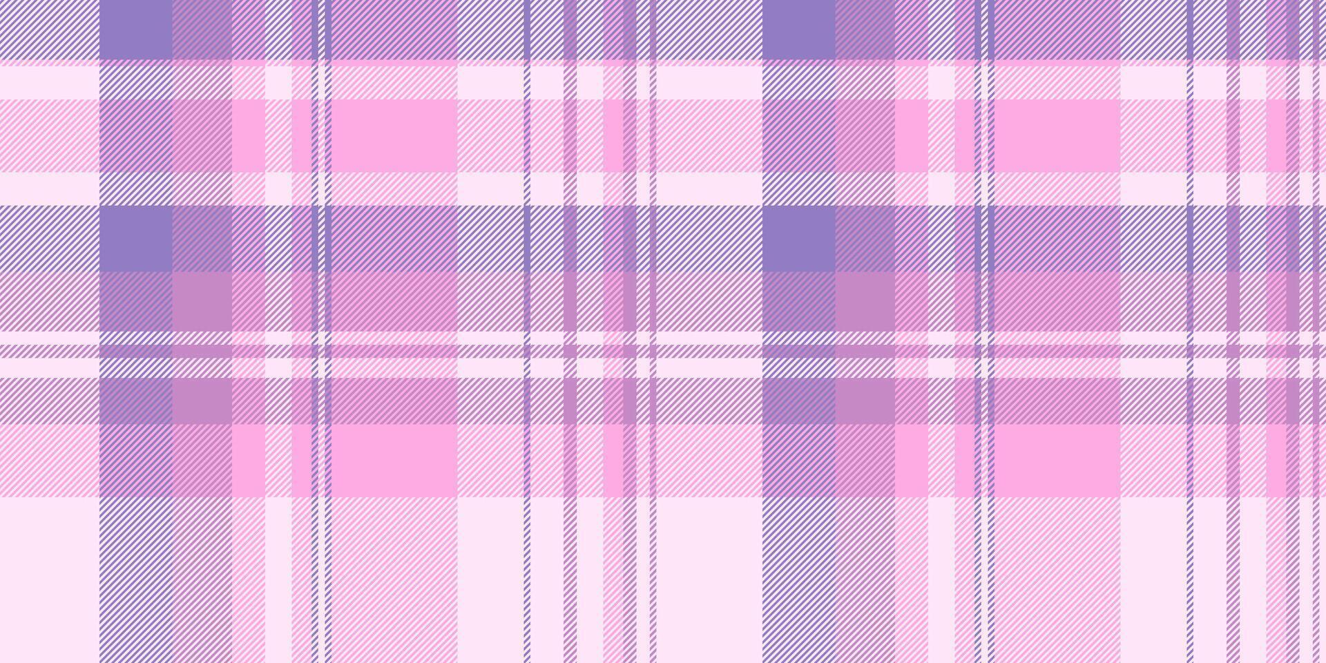 Sixties seamless fabric check, halftone texture textile pattern. Interior background plaid tartan in light and pink colors. vector