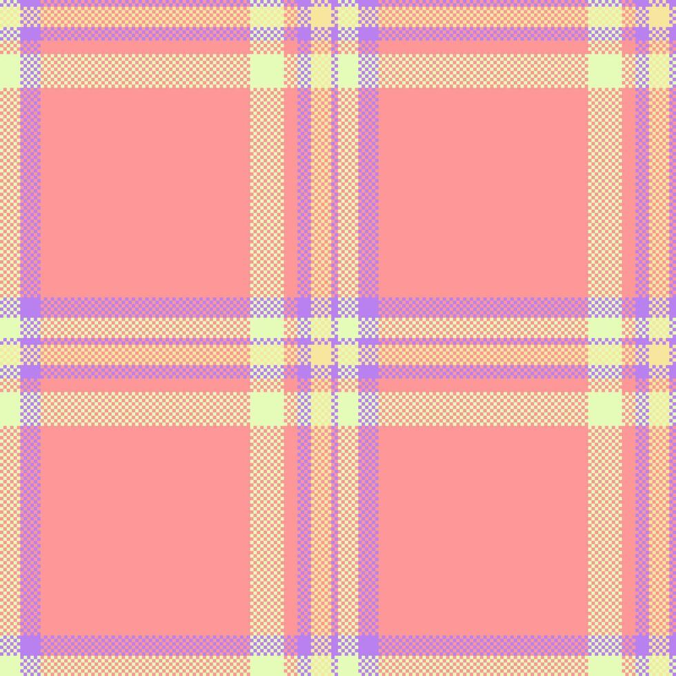 Seamless texture background of plaid fabric with a textile tartan check pattern. vector