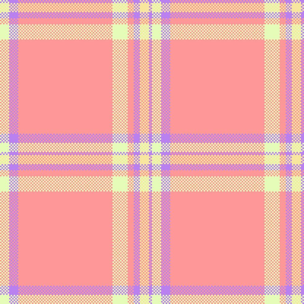 Seamless texture background of plaid fabric with a textile tartan check pattern. vector