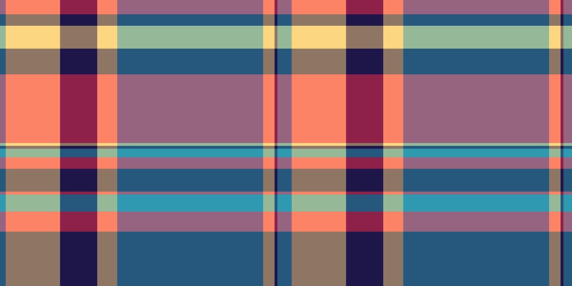 Straight fabric background check, colour textile texture tartan. Cold pattern seamless plaid in cyan and pink colors. vector