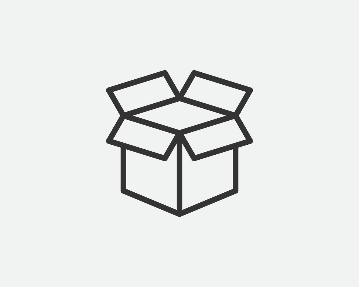 Delivery packaging icon. Cargo cardboard box icons. Carton package sign from line geometric shapes. vector
