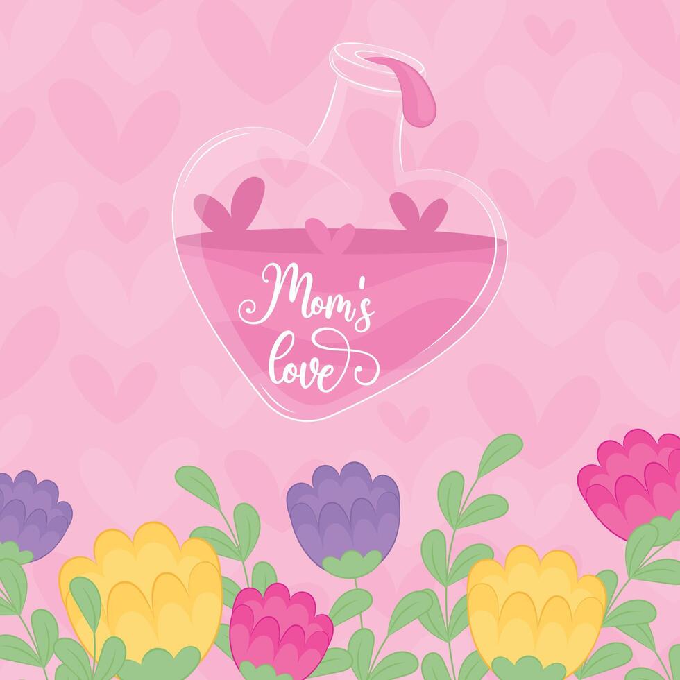 Happy mother day poster with potions vector