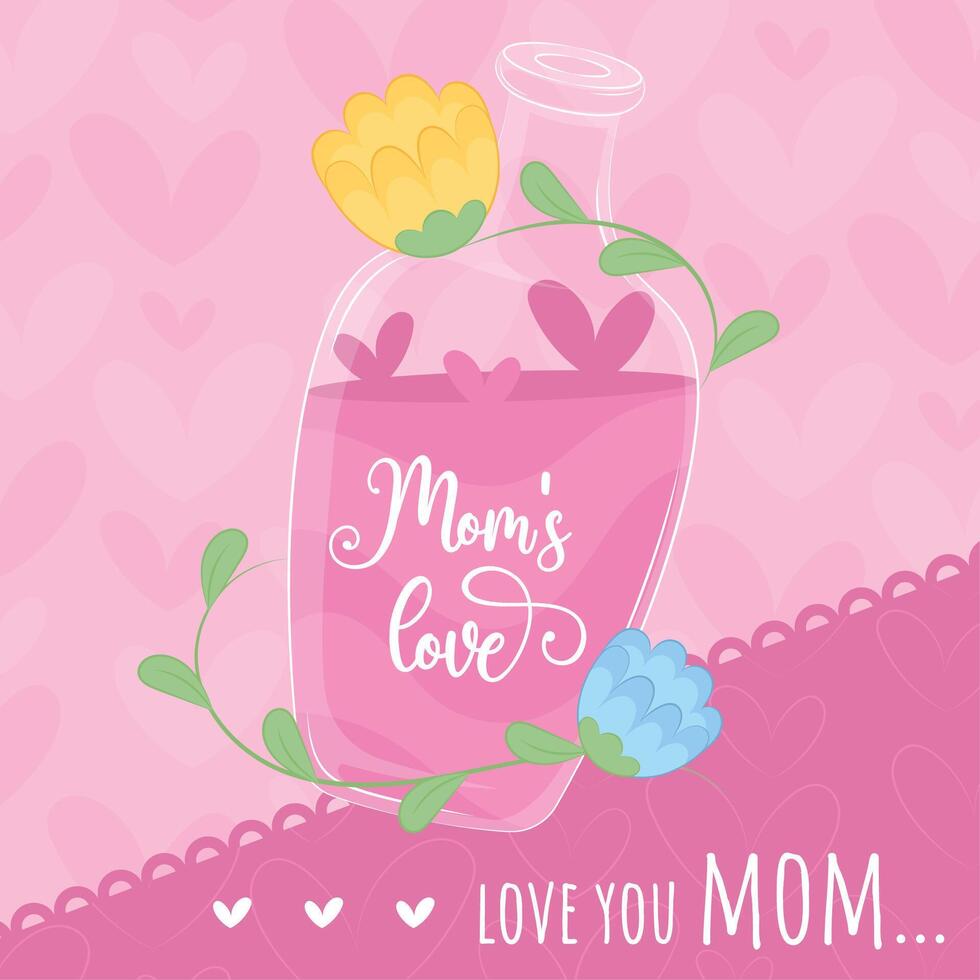 Happy mother day poster with potions vector