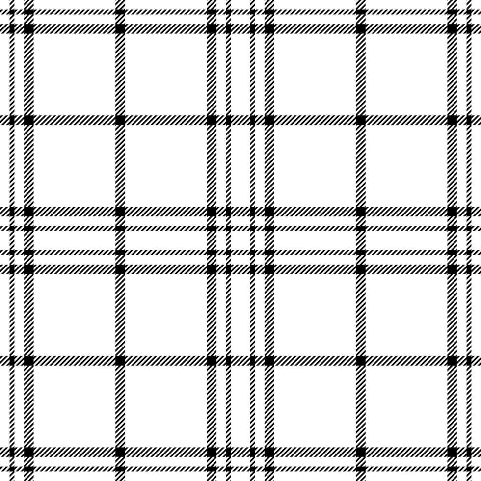Plaid seamless pattern in black white. Check fabric texture. textile print. vector