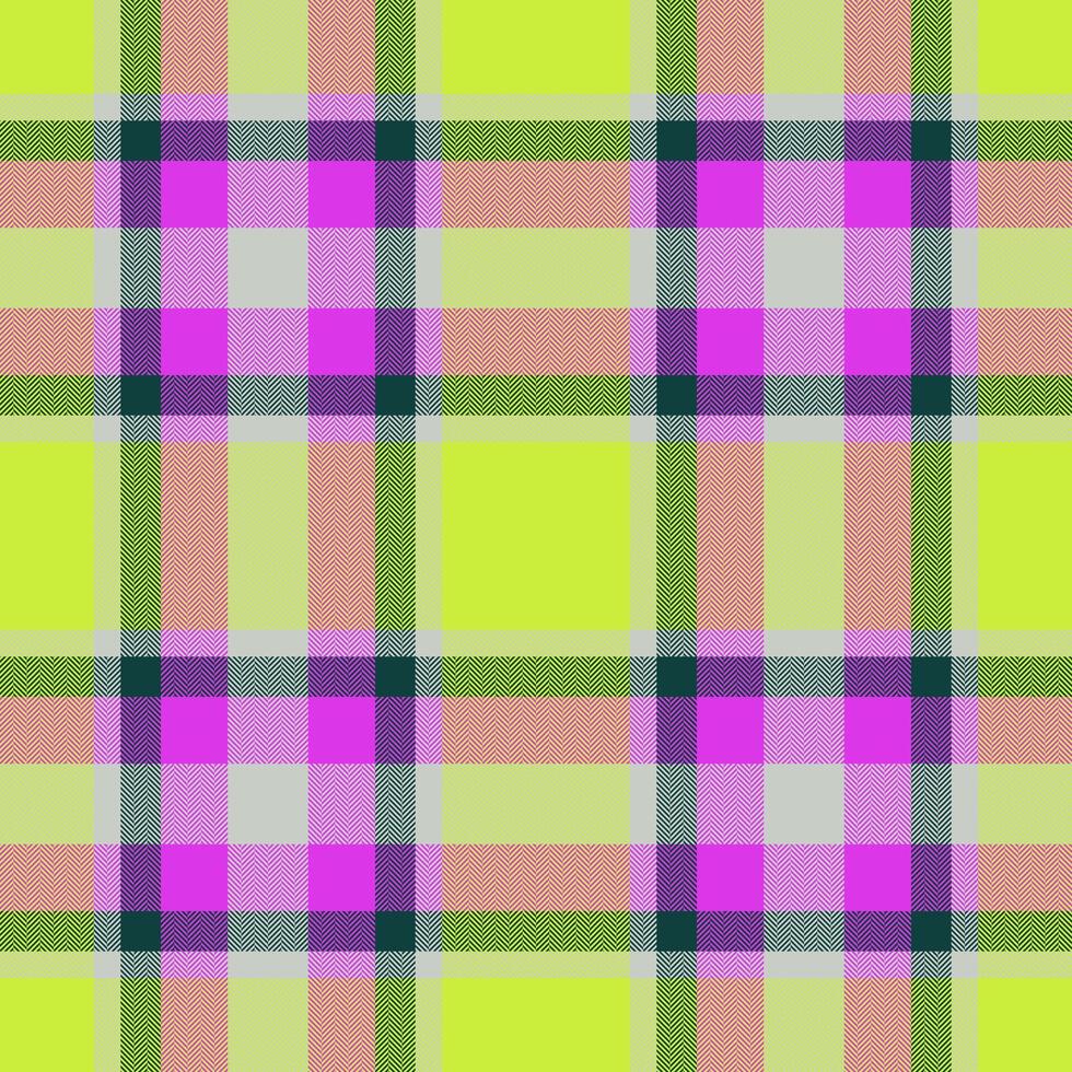 Plaid seamless pattern in green. Check fabric texture. textile print. vector
