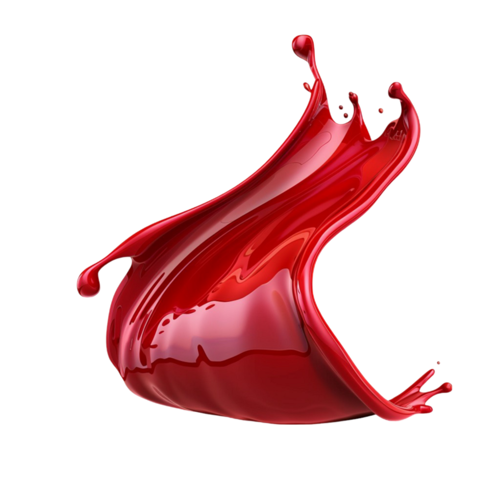 Crimson Cascade Captivating Splash of Red Liquid png