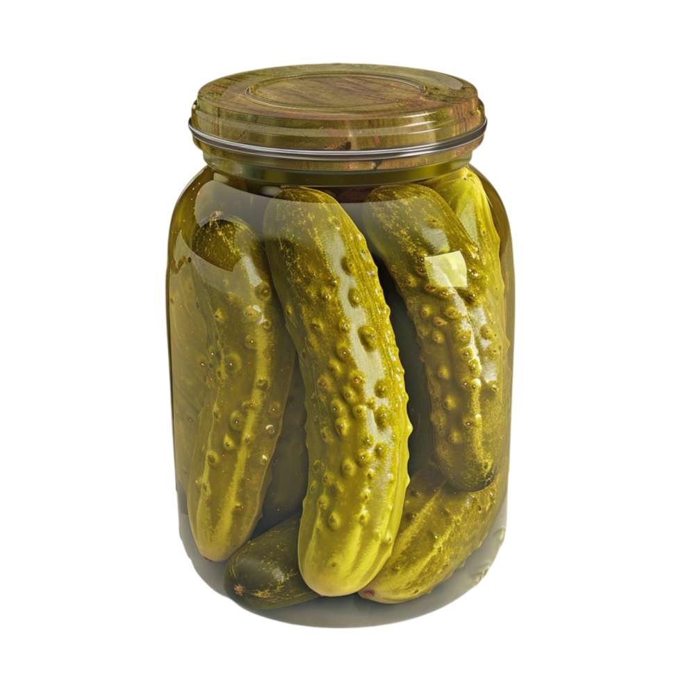 Freshly Picked Cucumber Spears in Glass Jars for Preserving Delight png