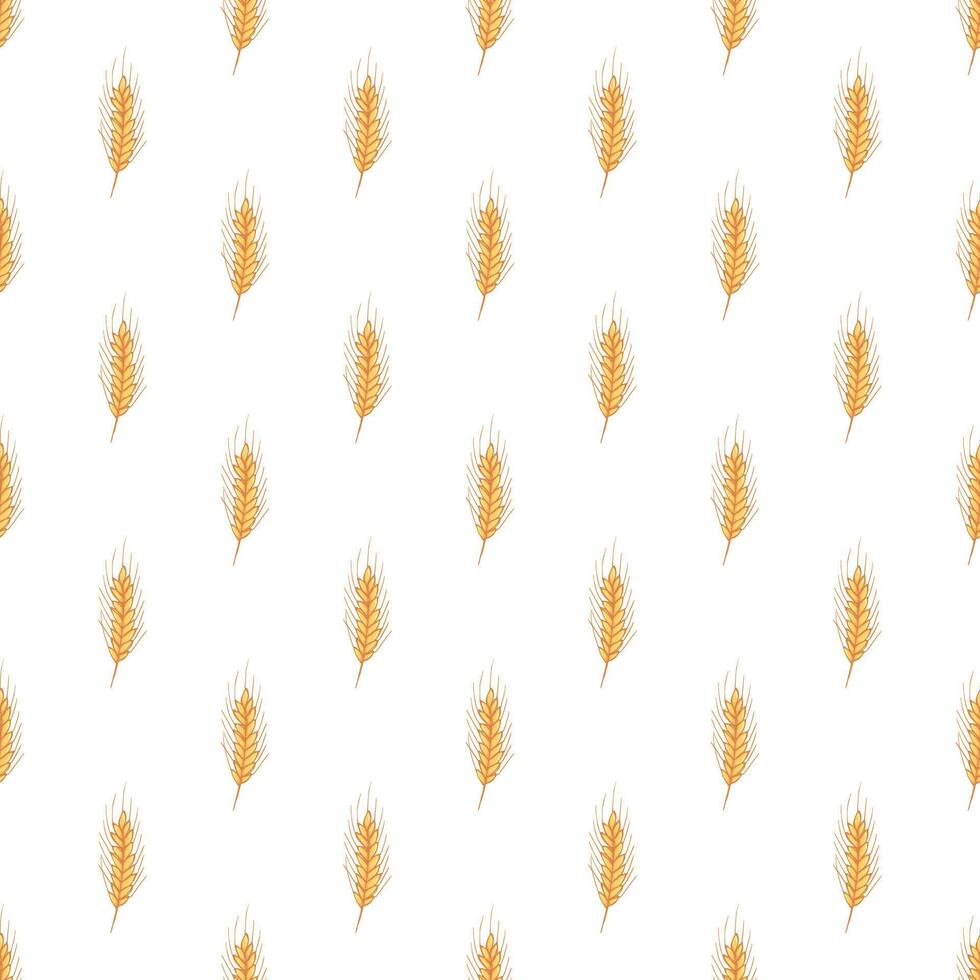 Seamless pattern with wheat doodle for decorative print, wrapping paper, greeting cards, wallpaper and fabric vector