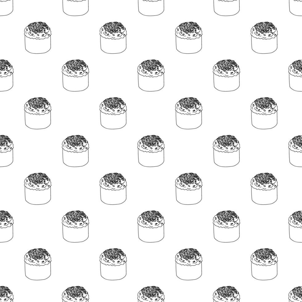 Seamless pattern with sushi roll for decorative print, wrapping paper, menu, wallpaper and fabric vector