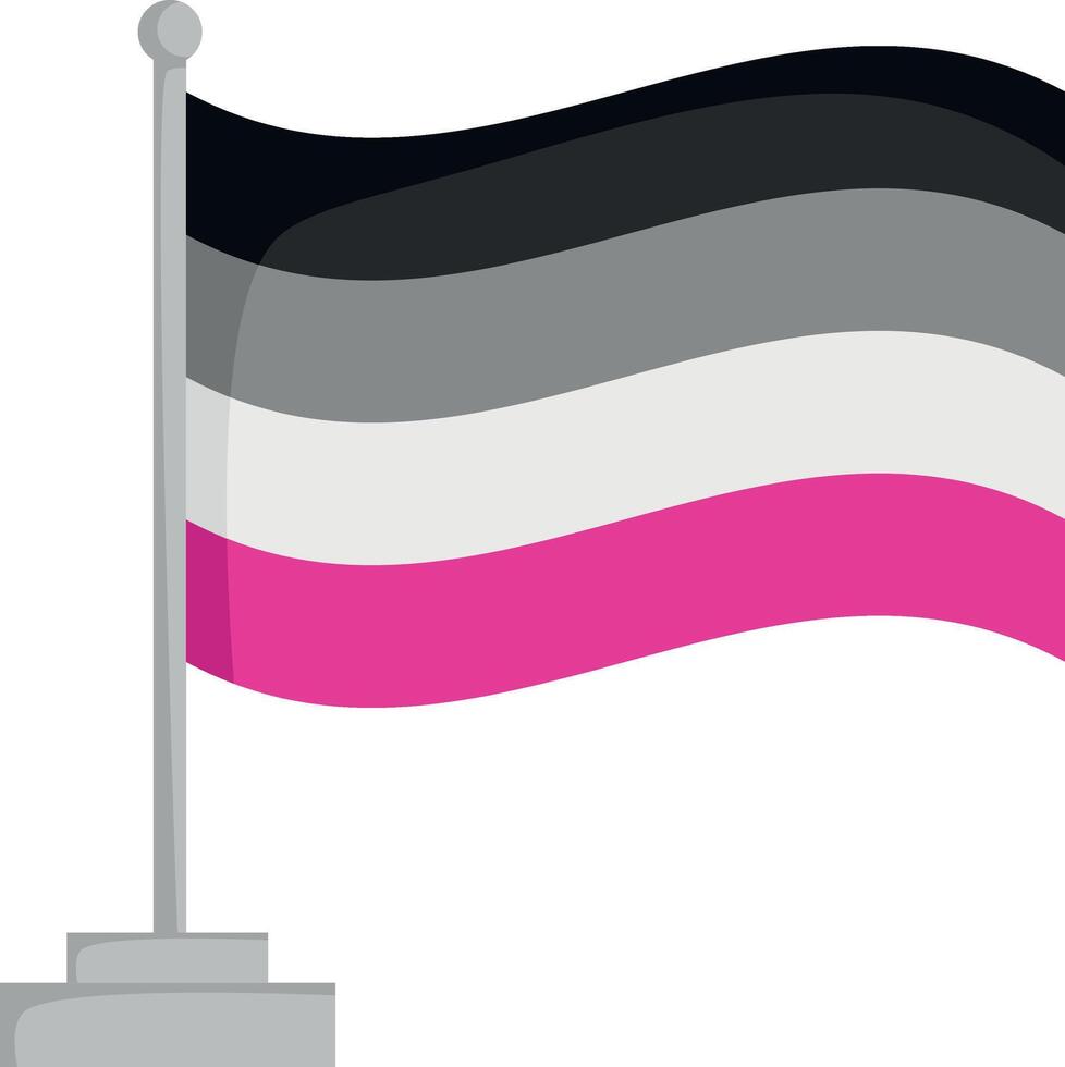Gynephilia pride flag isolated on white background Illustration vector