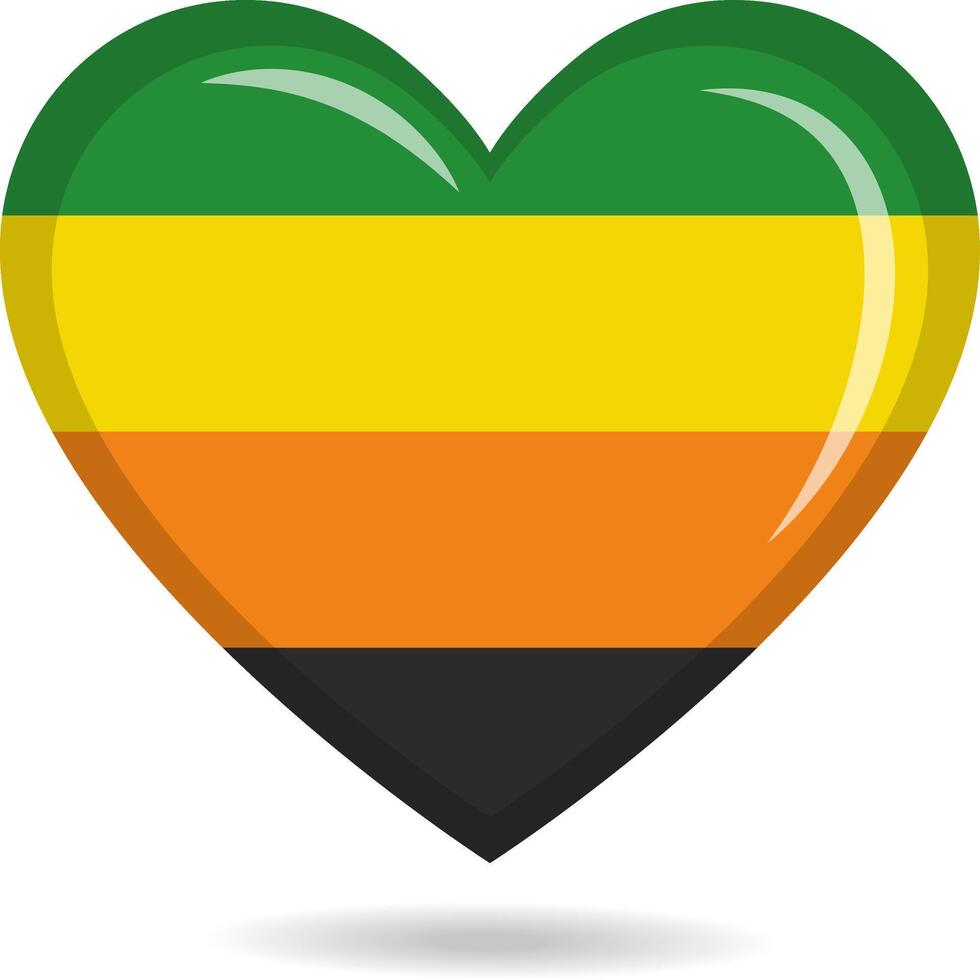 un romántico orgullo bandera en corazón forma ilustración vector