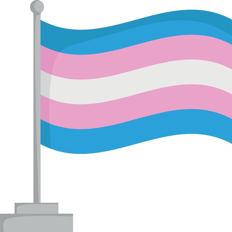 Transgender pride flag isolated on white background Illustration vector