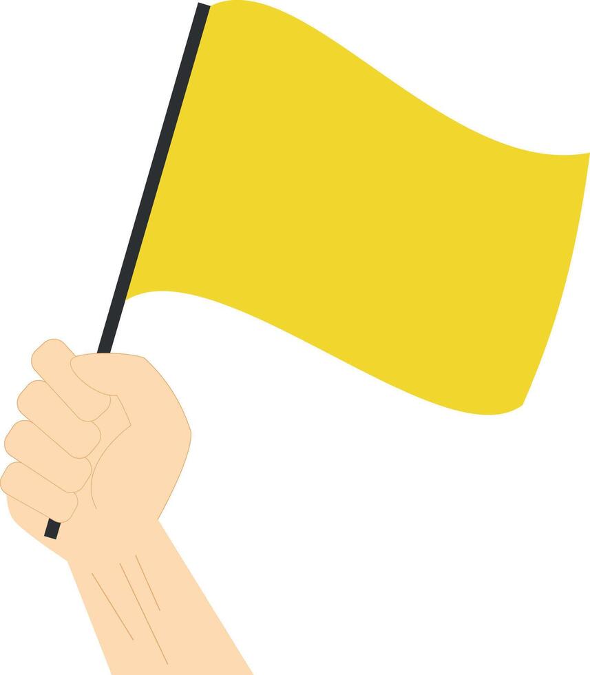 Hand holding and rising the maritime flag to represent the letter Q Illustration vector
