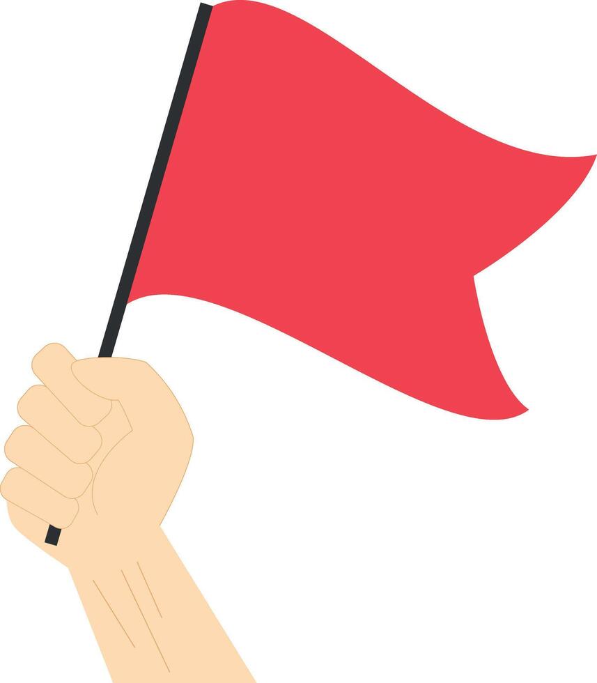 Hand holding and rising the maritime flag to represent the letter B Illustration vector