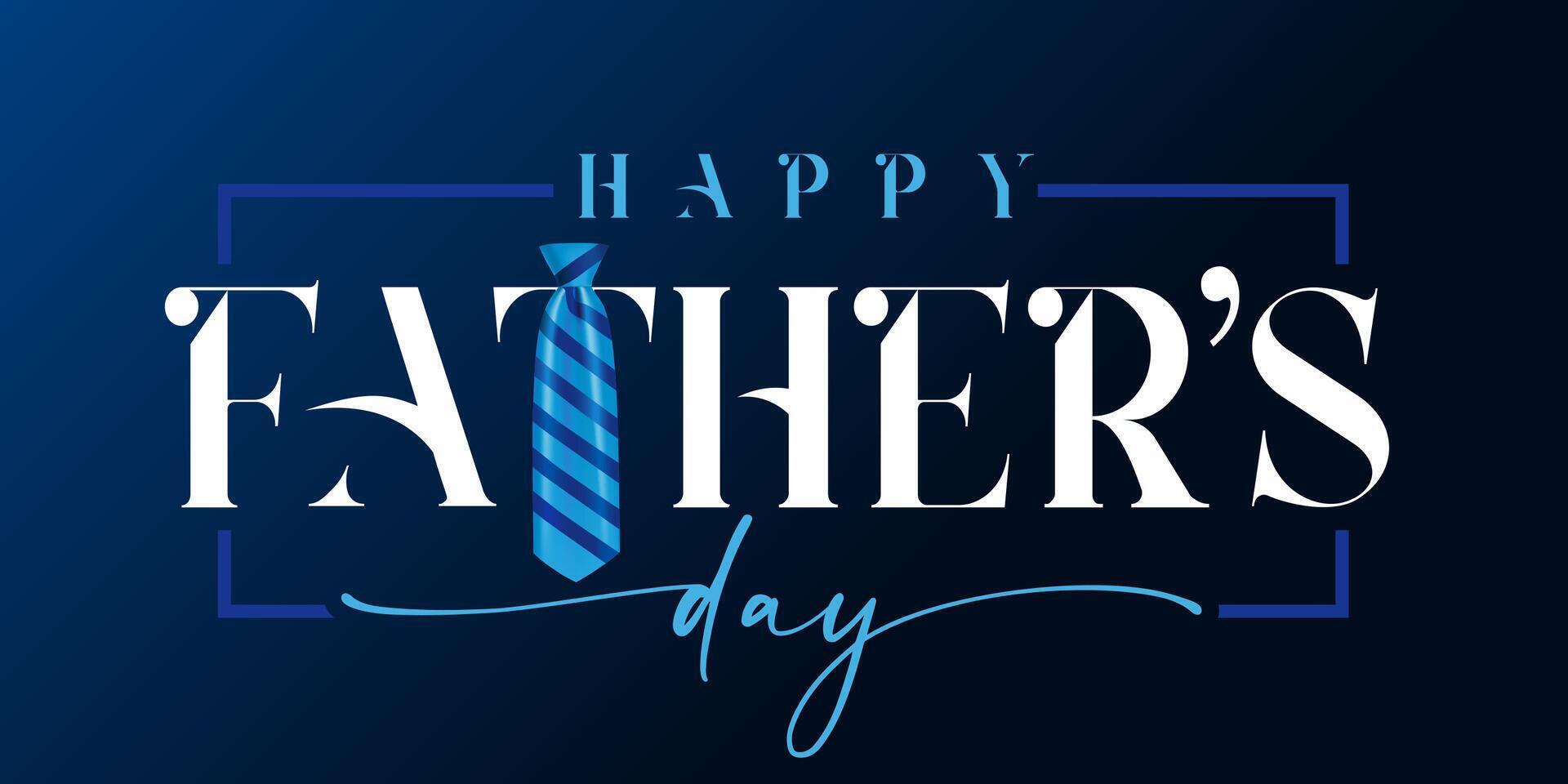 Happy Father's Day postcard creative design with 3D graphic elements vector