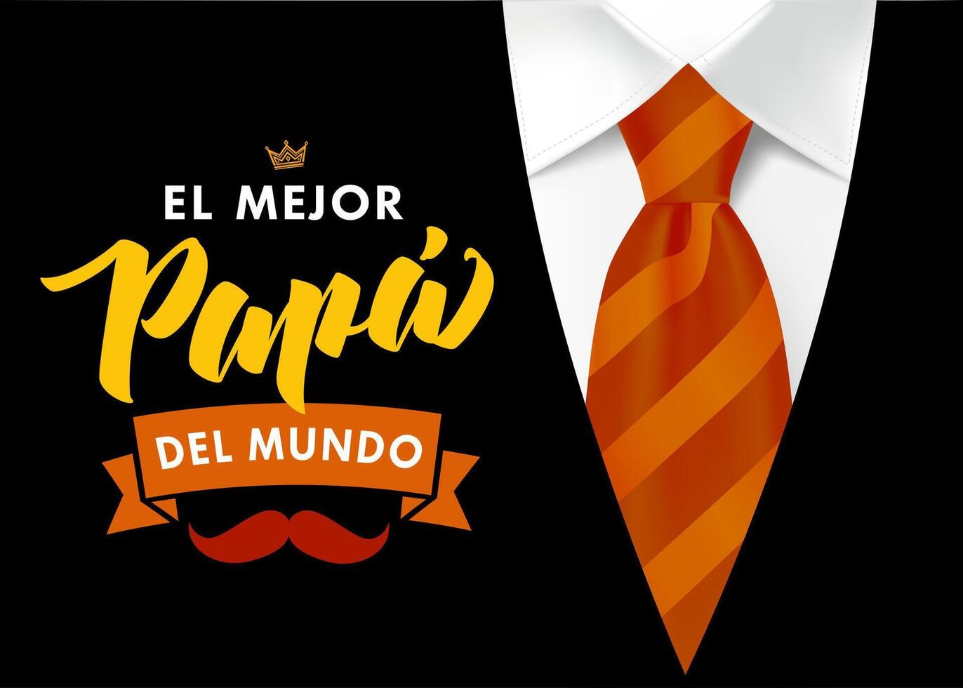 Español creativo felicidades para contento del padre día. gráfico diseño vector