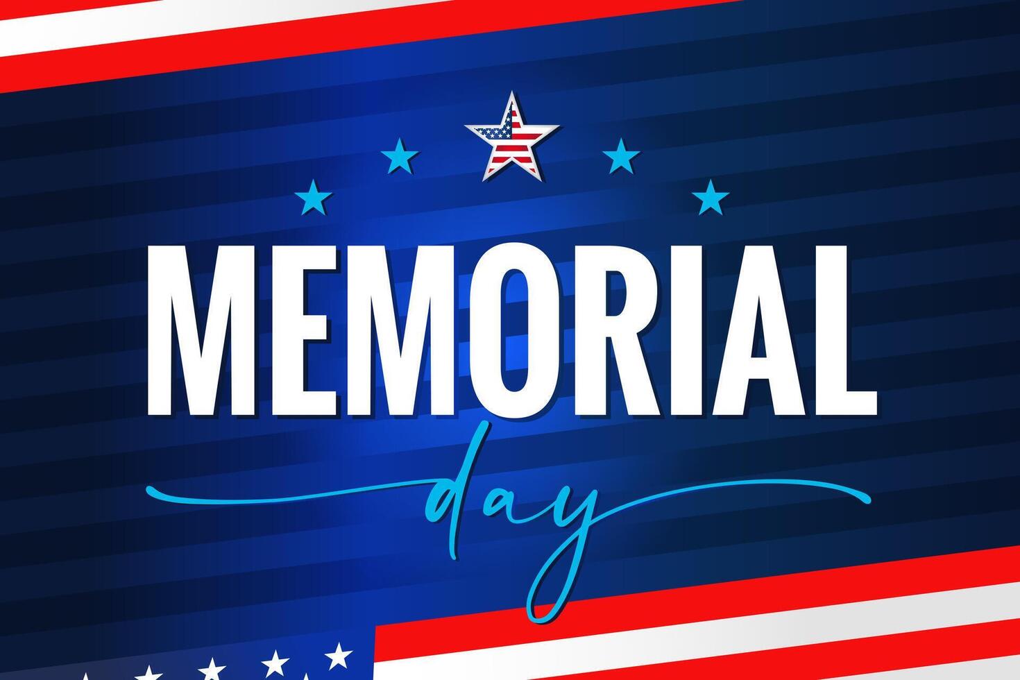 Memorial Day advertising banner, creative design vector