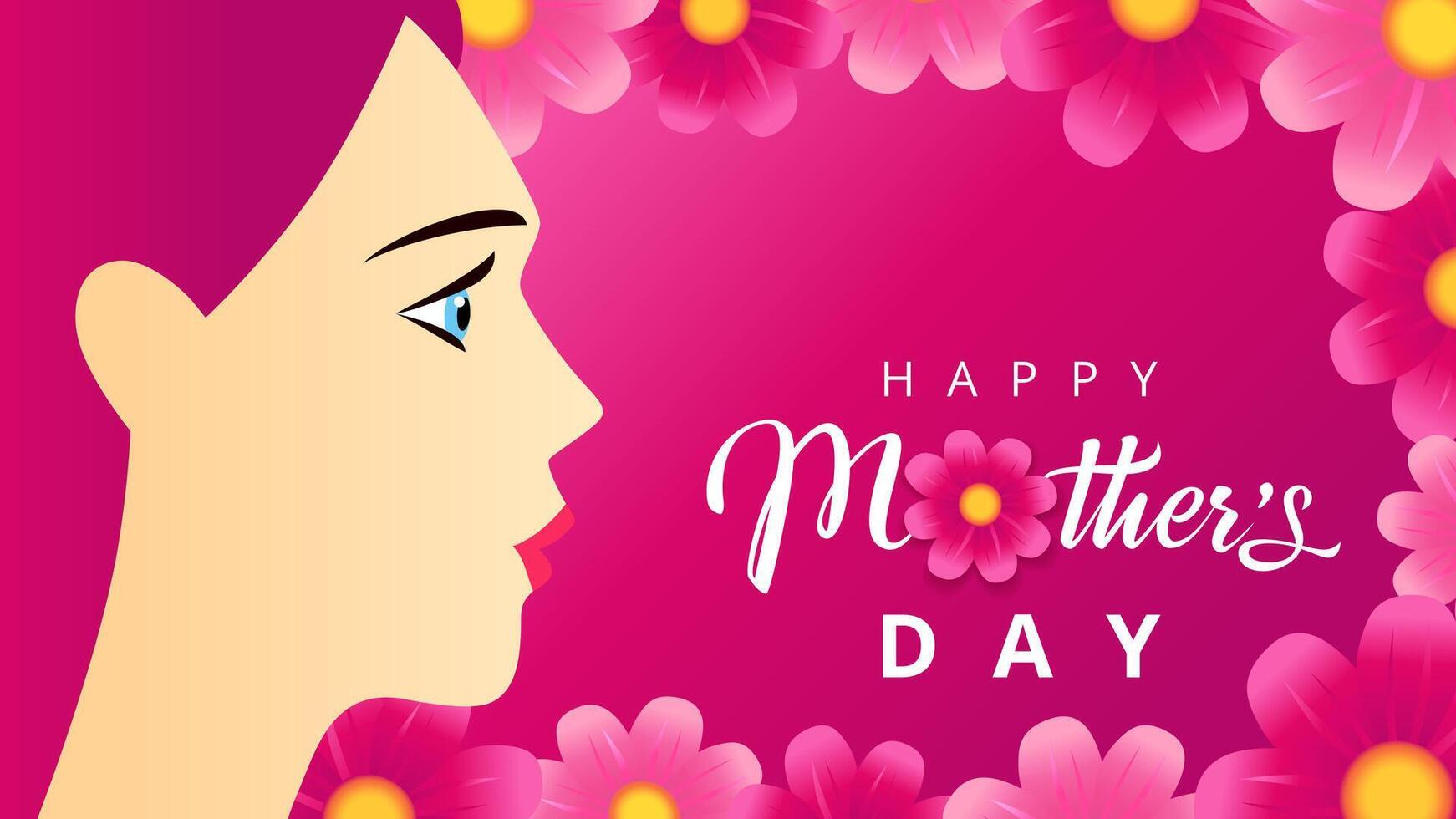 Happy Mother's Day creative billboard, poster concept vector