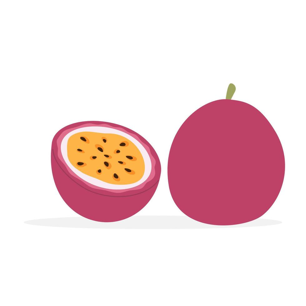 pasión fruta, maracuyá. tropical dulce sano postre. sano alimento. ilustración diseño vector