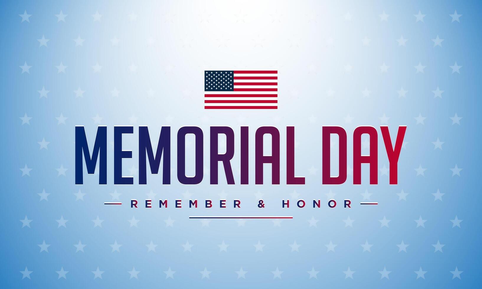 Memorial Day Background Design. vector