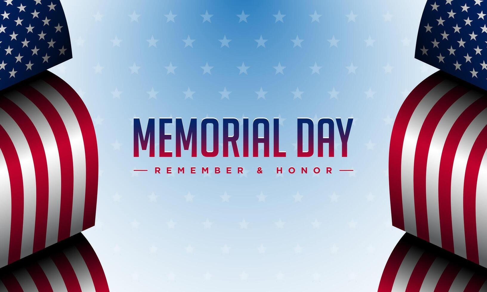 Memorial Day Background Design. vector