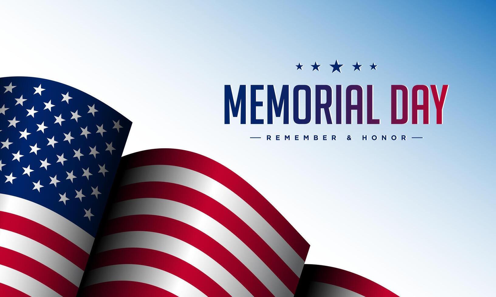 Memorial Day Background Design. vector