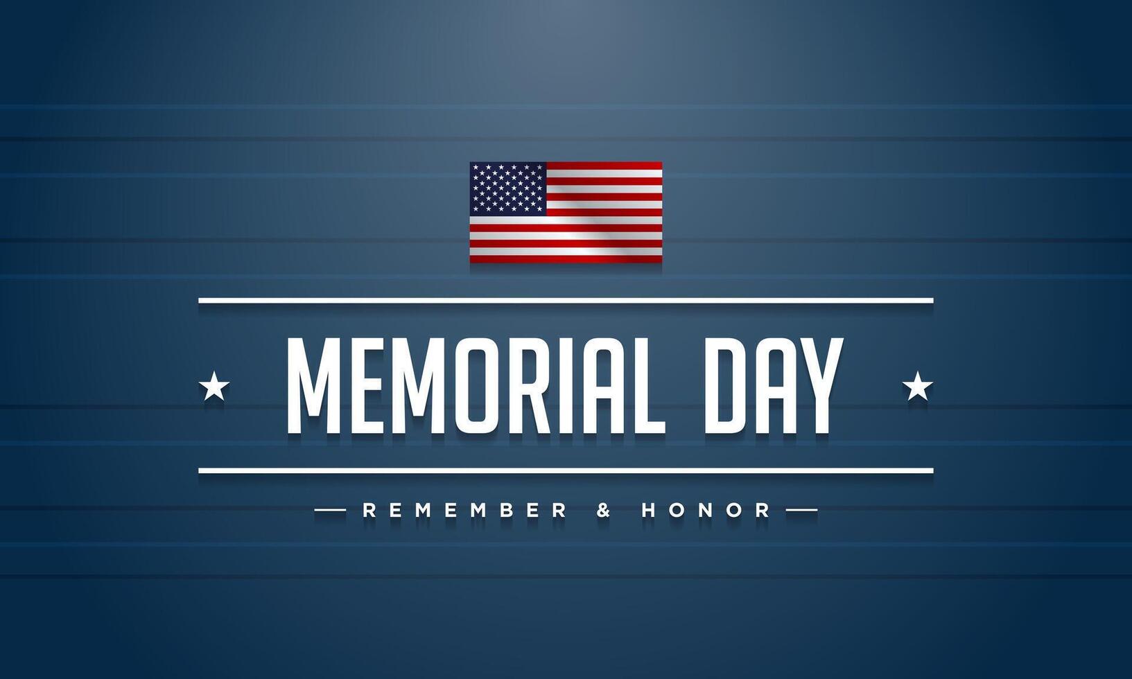 Memorial Day Background Design. vector