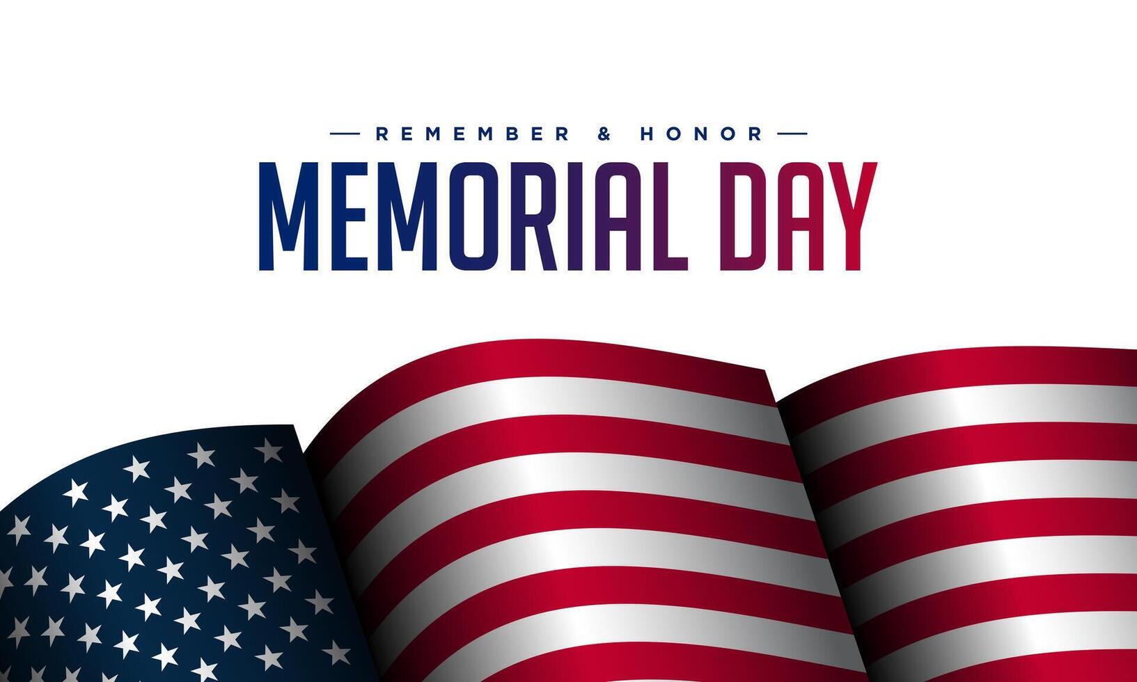 Memorial Day Background Design. vector