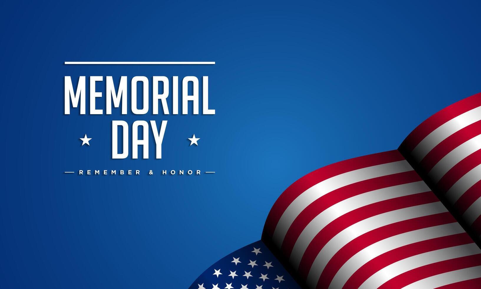 Memorial Day Background Design. vector